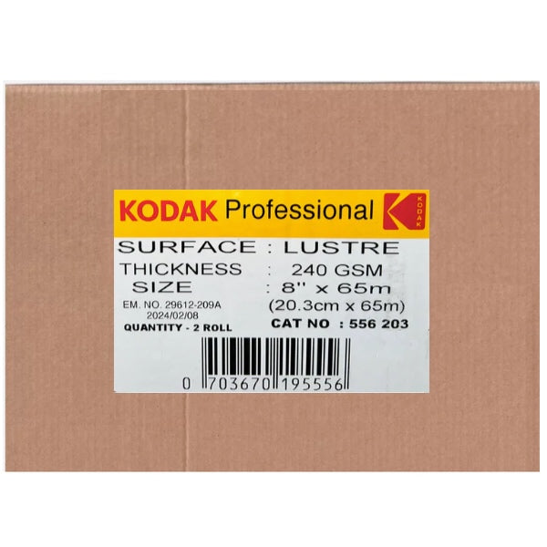 Kodak Carta 20,3X65mt 240gr Lustre 2 Roll per Dry Lab Kodak Carta 20,3X65mt 240gr Lustre 2 Roll per Dry Lab